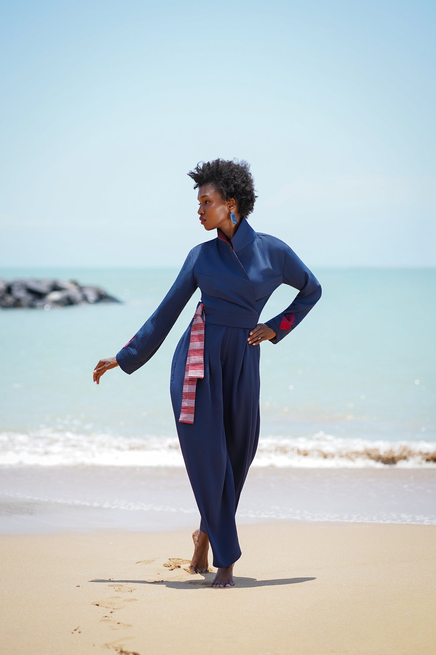 Maya crop blazer | Structured and adjustable wrap blazer