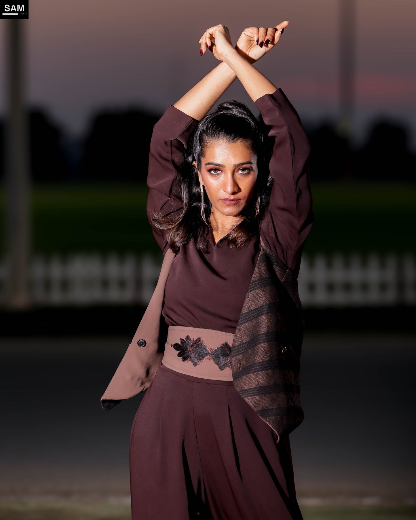 Sogolon Reversible Vest | Double-sided fitted vest with handwoven accents