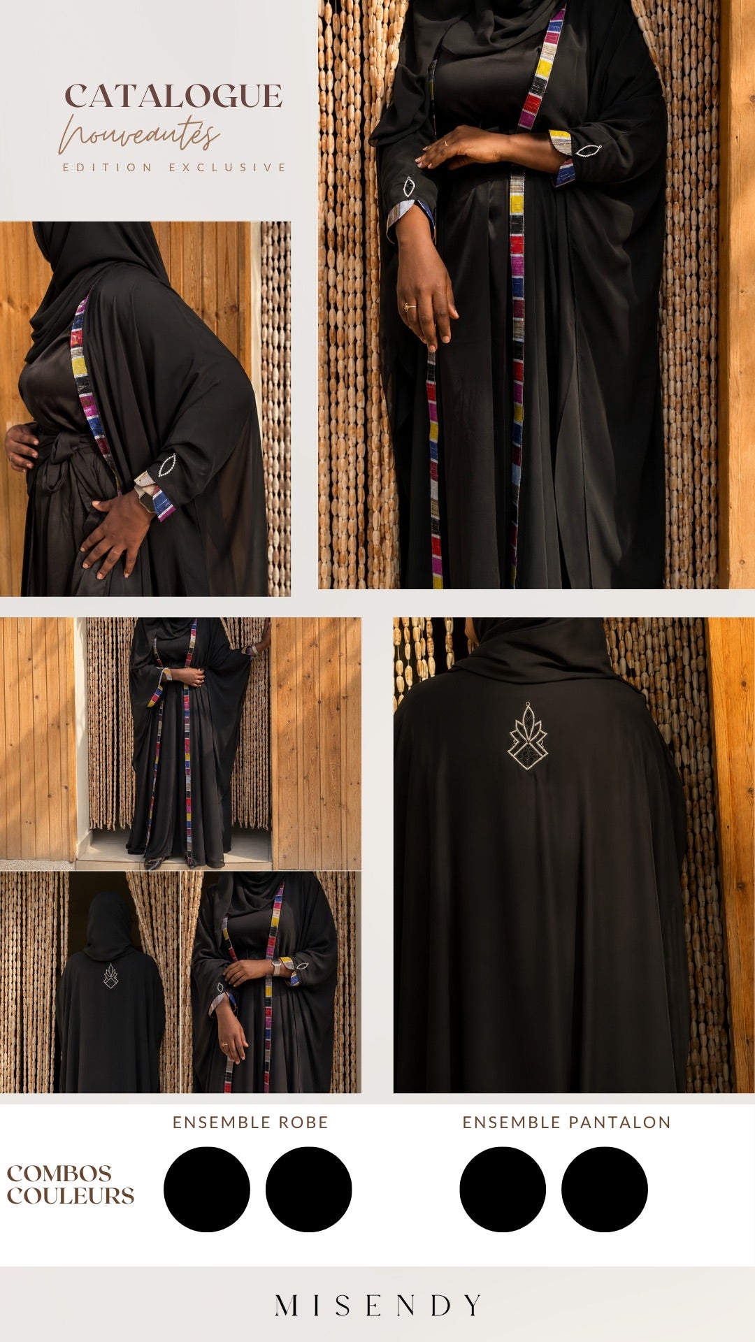 Rahma Dakar Resort Edit | Full set : Chiffon Abaya, Silk Dress & Sheila