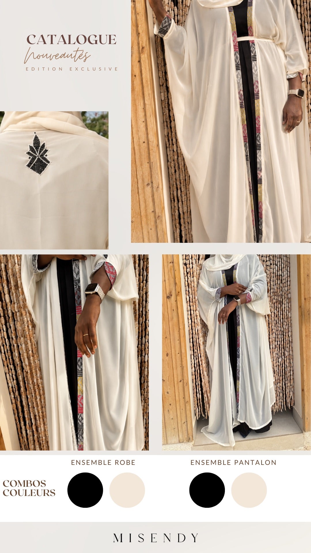 Rahma Dakar Resort Edit | Full set : Chiffon Abaya, Silk Dress & Sheila