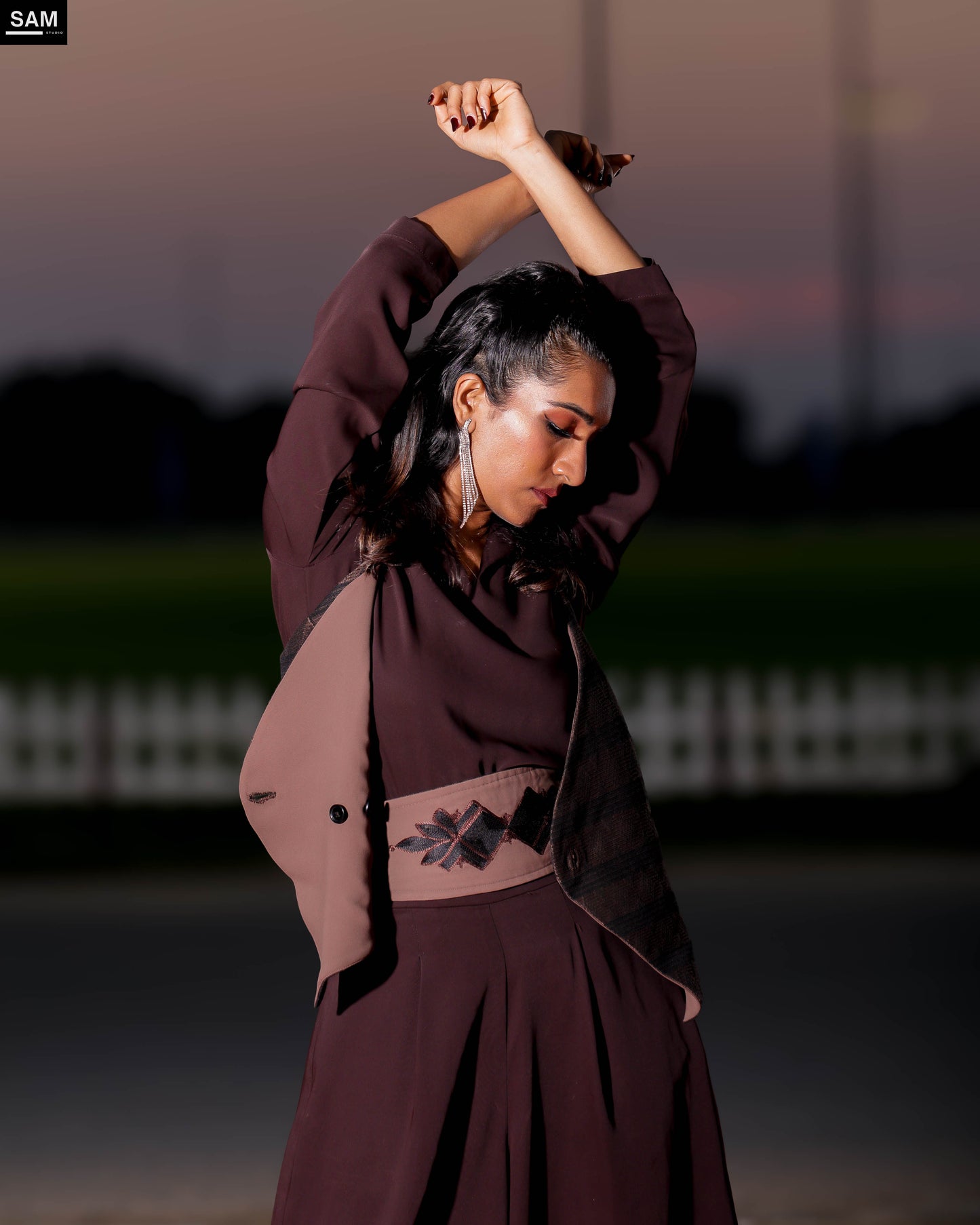 Sogolon Reversible Vest | Double-sided fitted vest with handwoven accents