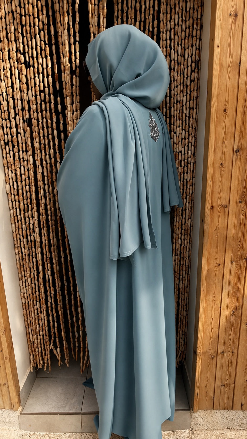 Rahma Dakar Resort Edit | Full set : Chiffon Abaya, Silk Dress & Sheila