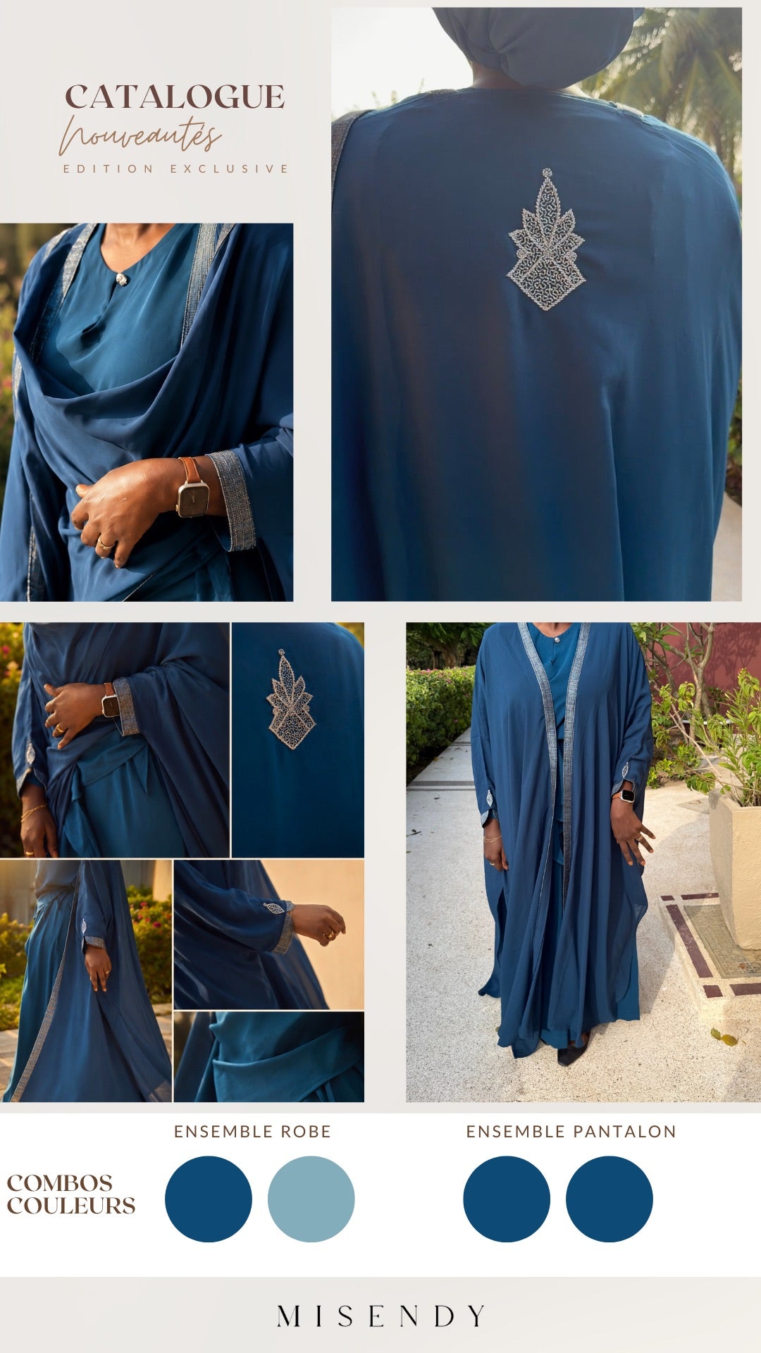 Rahma Dakar Resort Edit | Full set : Chiffon Abaya, Silk Dress & Sheila