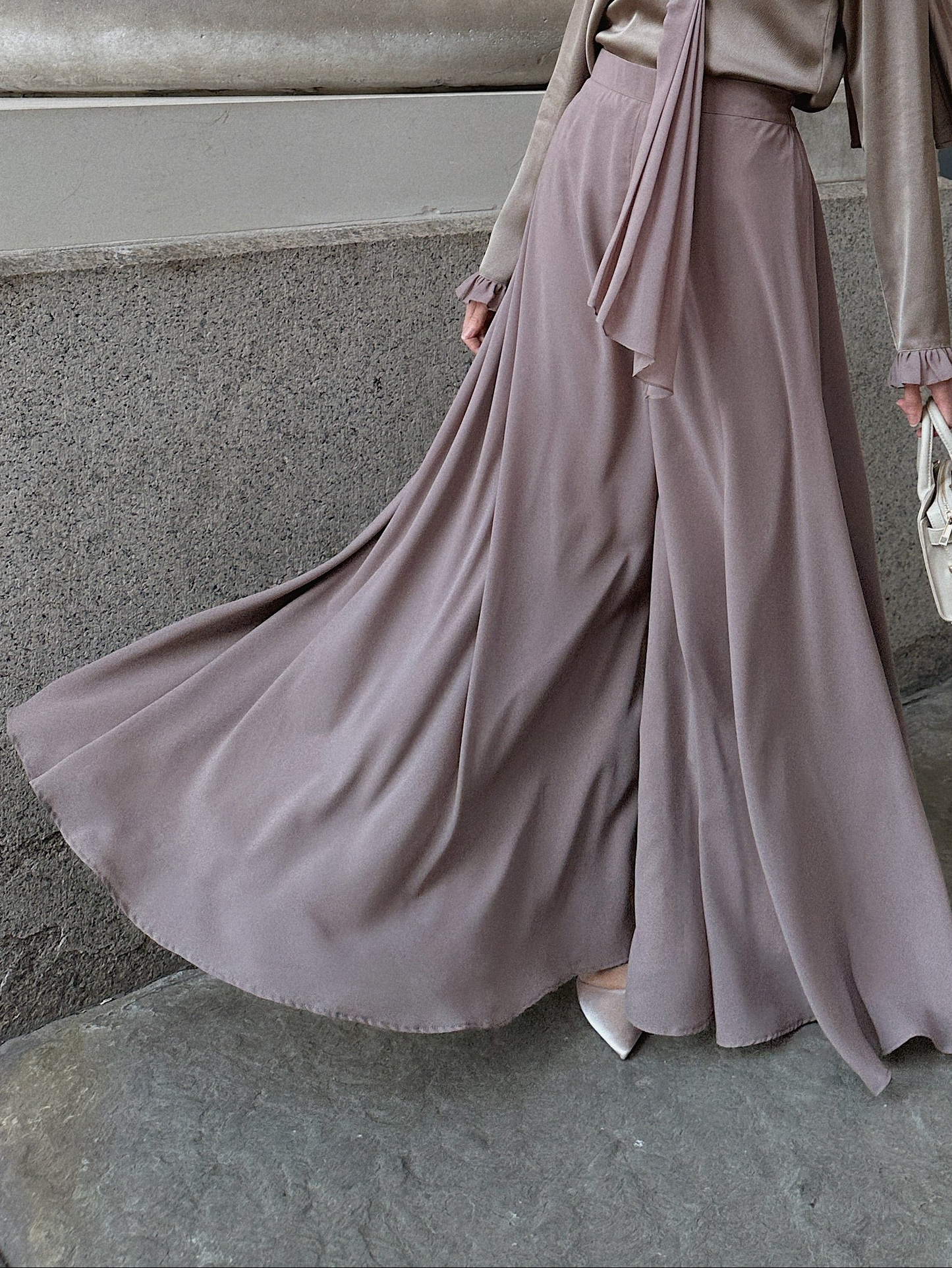 Yasmina Palazzo pants  | Luxury Wide-Leg chiffon pants