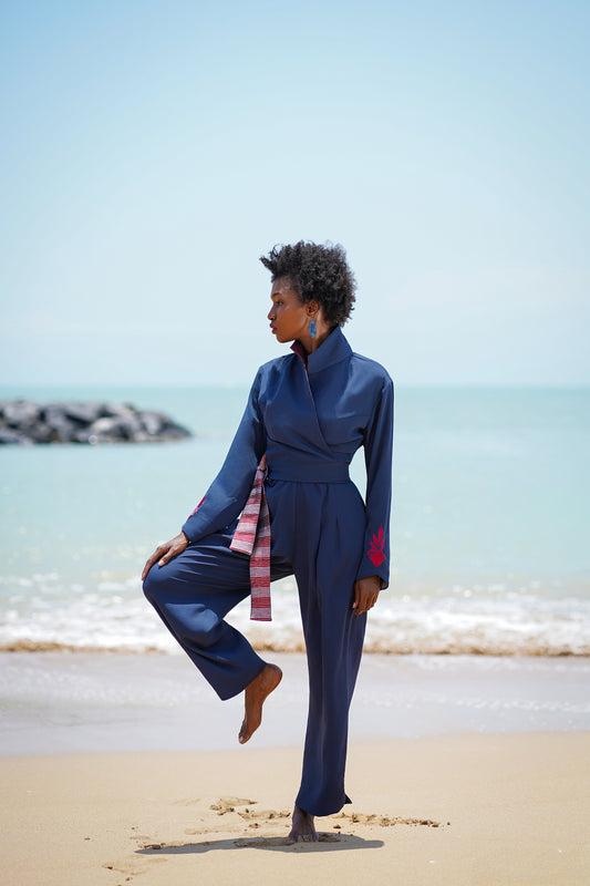 Maya set | Structured wrap blazer and ballon pants set