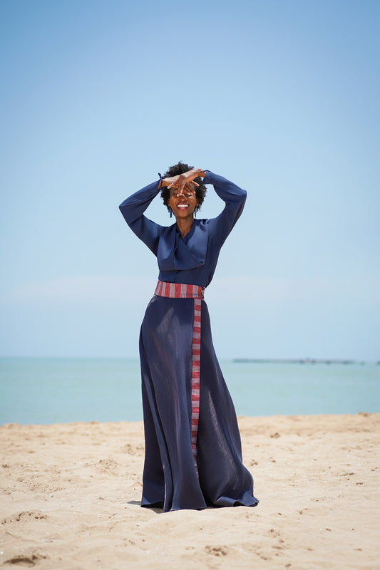 Huda maxi wrap skirt