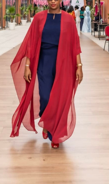 Rahma Maxi Kimono | Fluid Crêpe Layering Piece — Misendy