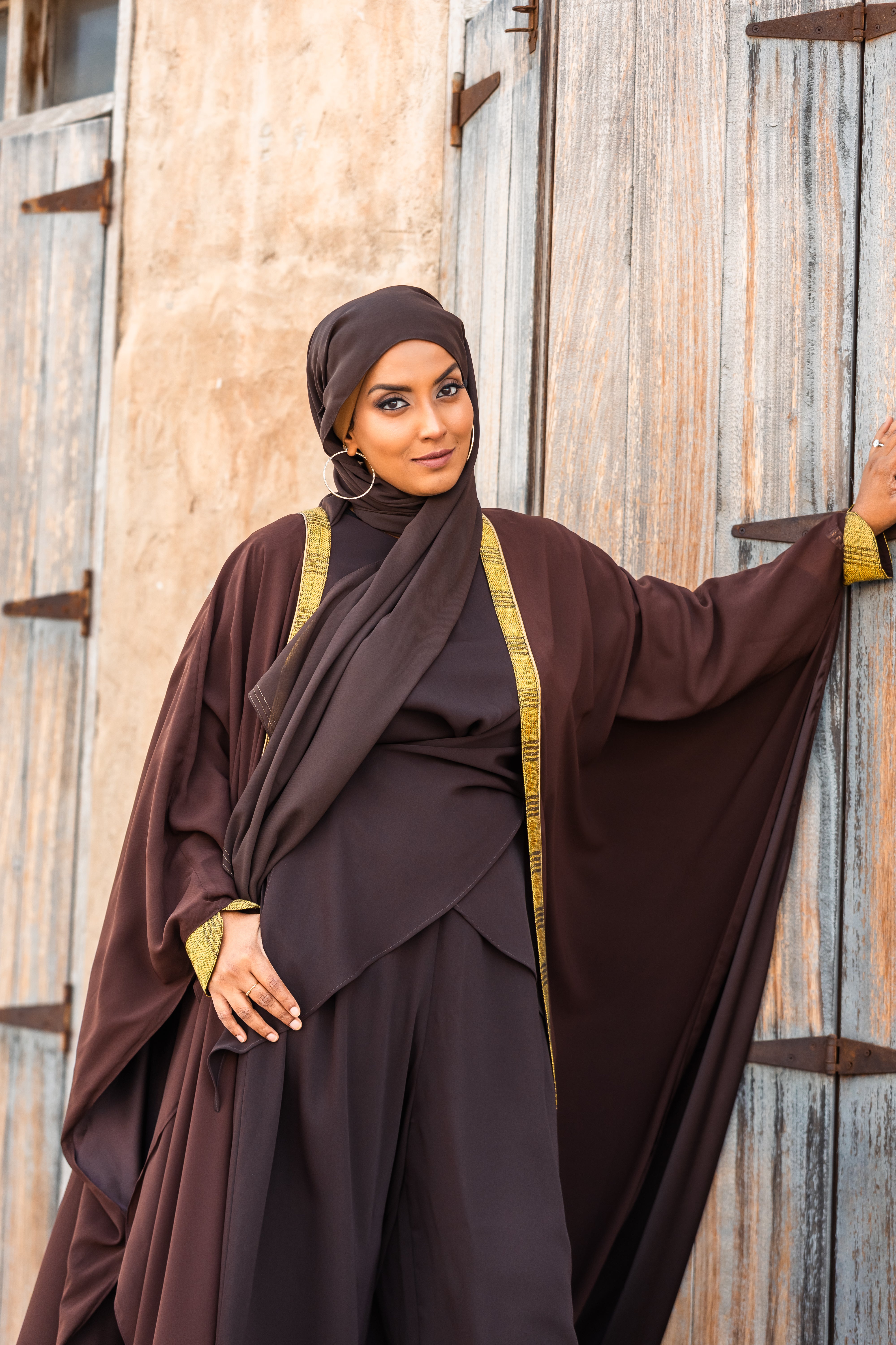 Zaha 3-piece Heritage Abaya, trousers and top set – Misendy