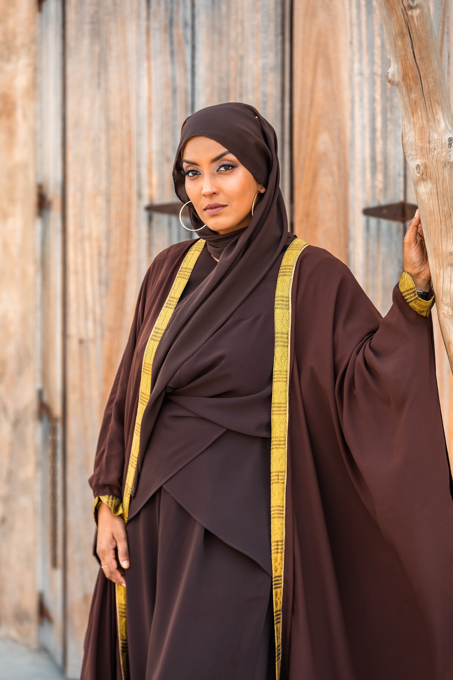 Zaha 3-piece Heritage Abaya, trousers and top set | Ramadan - Eid 26 Special Edit