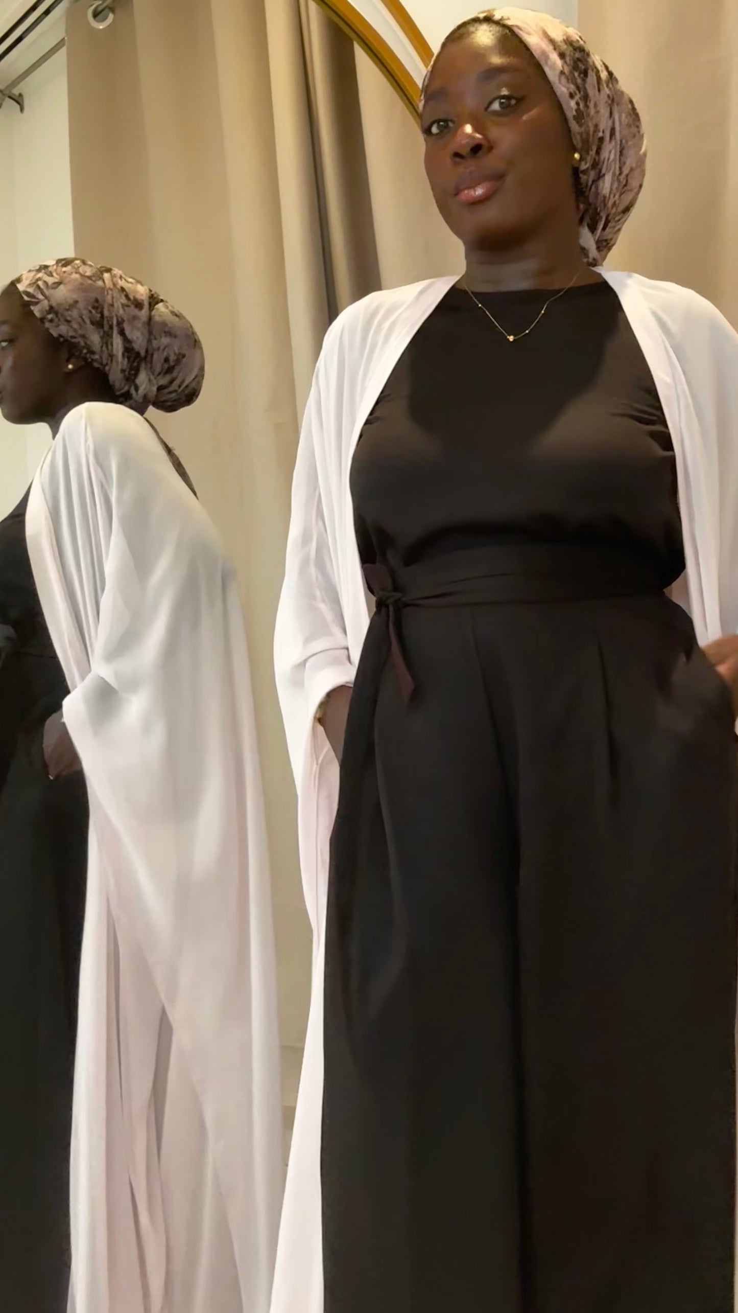 Rahma Maxi Kimono | Fluid Crêpe Layering Piece — Misendy