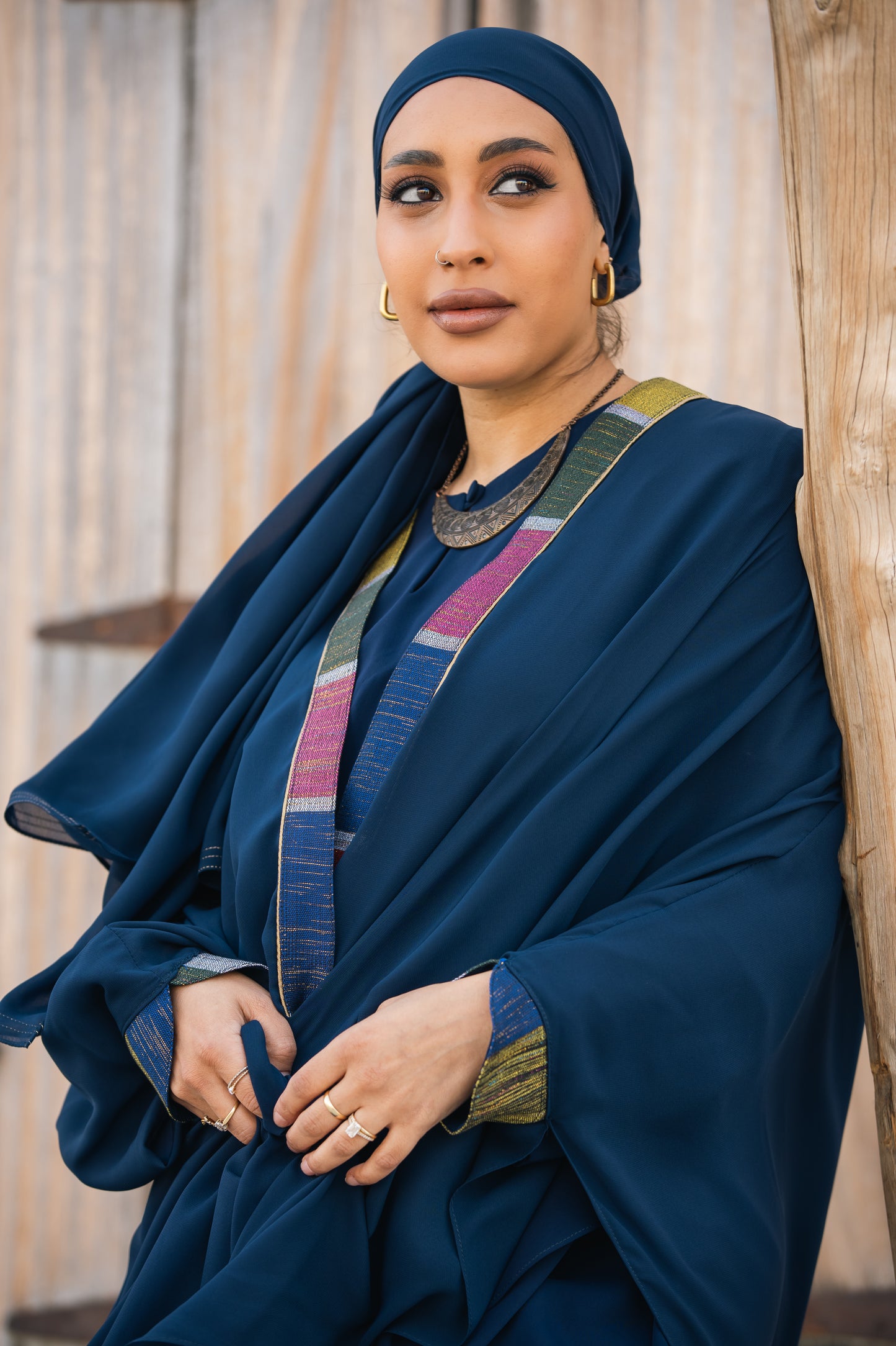 Samira 3-piece Heritage Abaya, trousers and top set