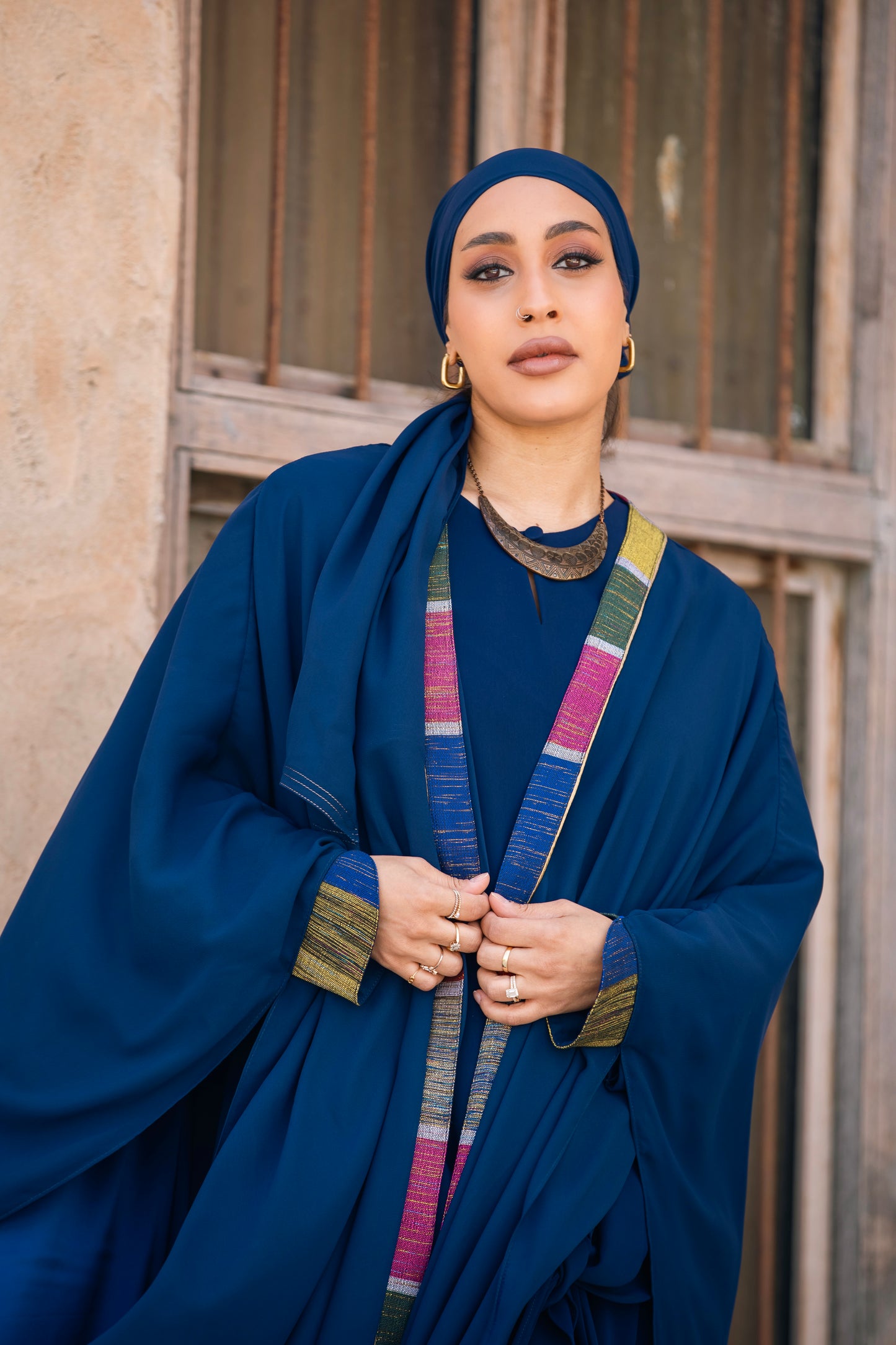 Samira 3-piece Heritage Abaya, trousers and top set