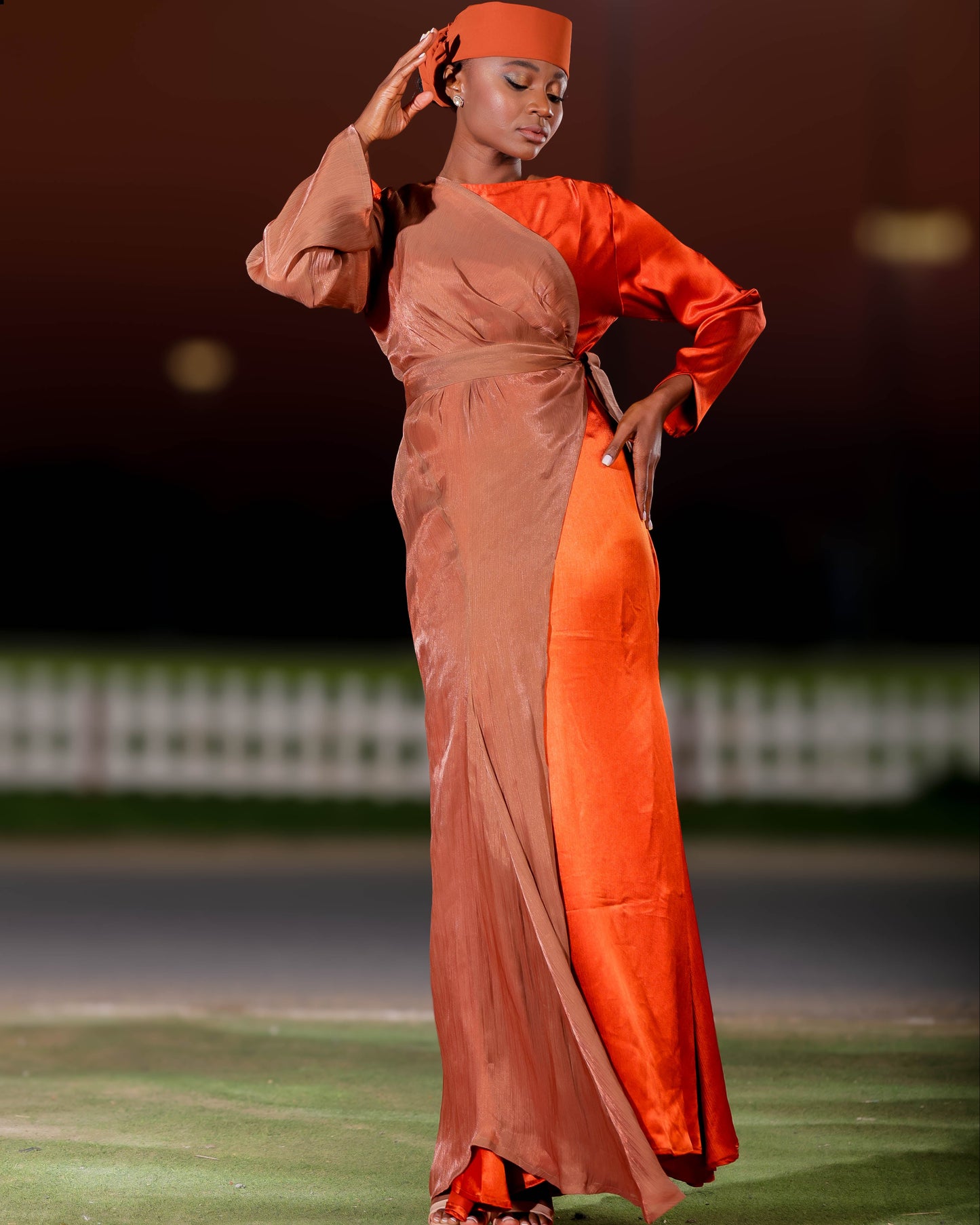 Sultana dress set | Two-piece statement dress set with asymmetric sleeves