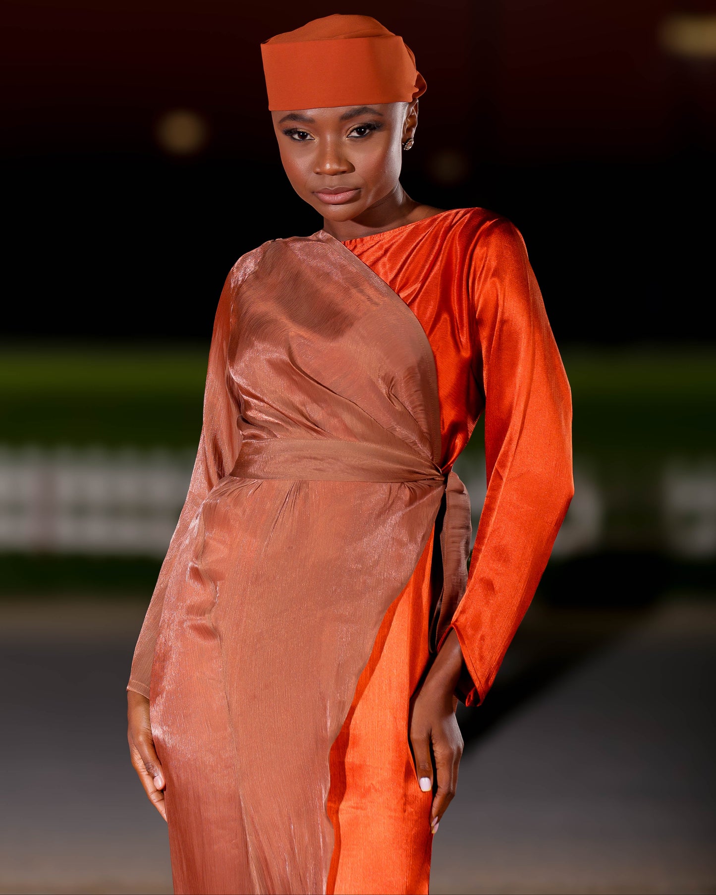 Sultana dress set | Two-piece statement dress set with asymmetric sleeves