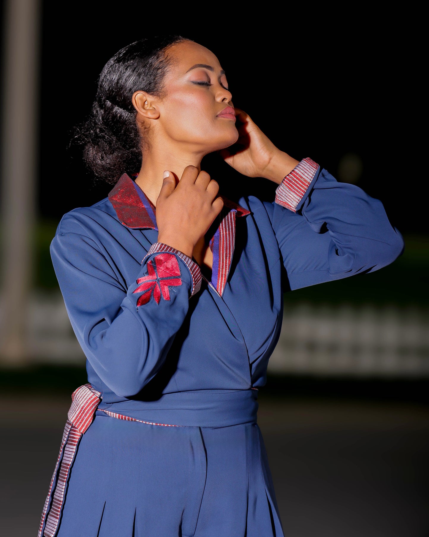 Maya crop blazer | Structured and adjustable wrap blazer