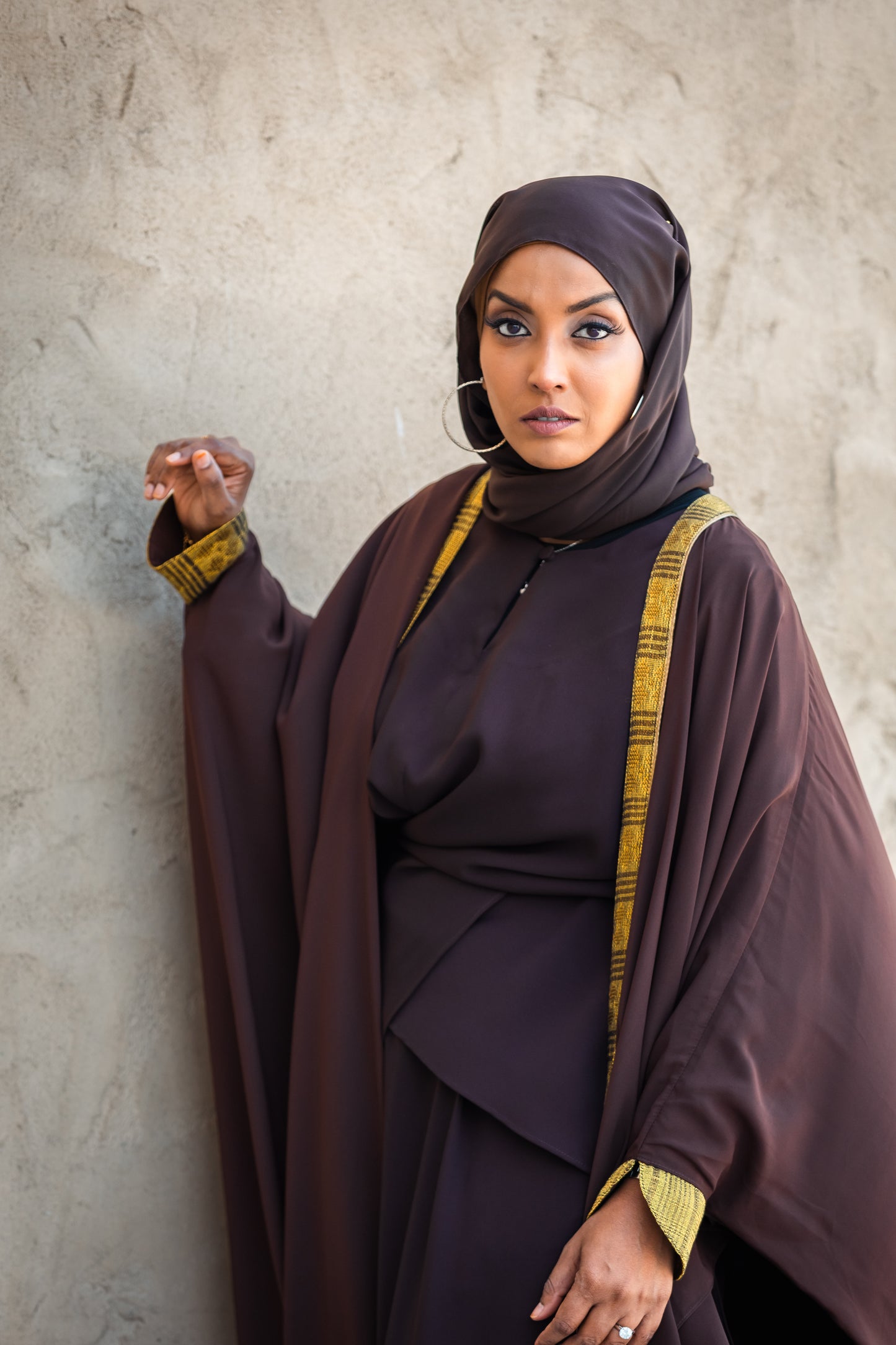 Zaha 3-Piece Heritage Abaya Set | Pagne Tissé & Sheila — Misendy