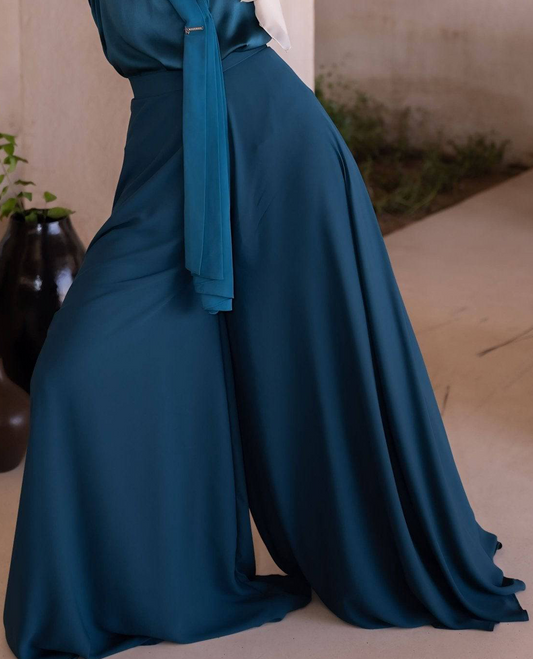Yasmina Palazzo pants  | Luxury Wide-Leg chiffon pants