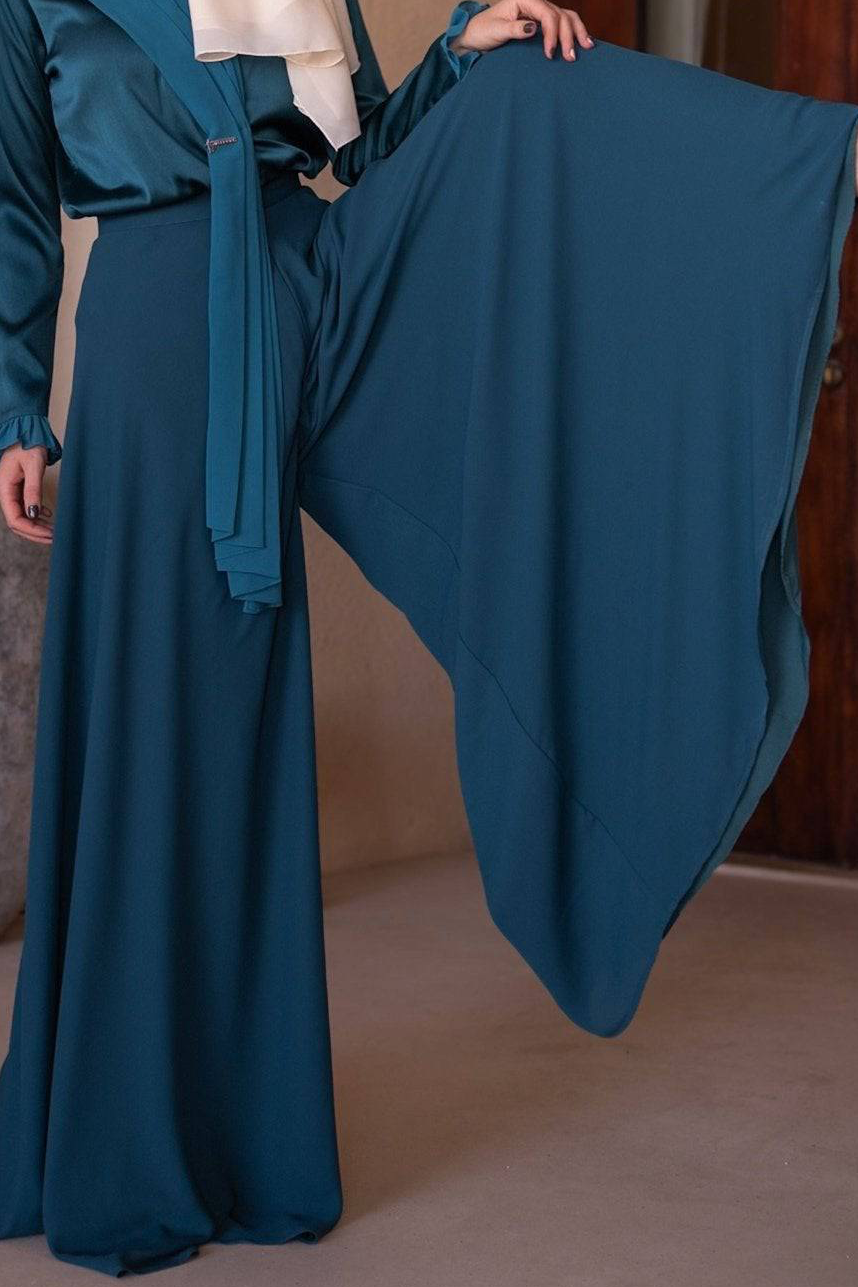 Yasmina Palazzo pants  | Luxury Wide-Leg chiffon pants